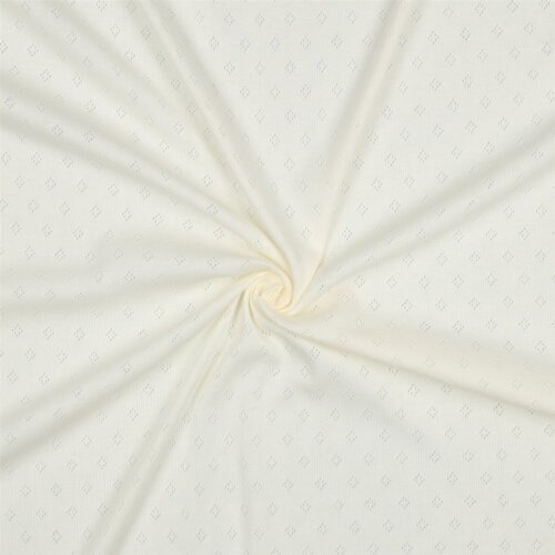 Feinstrickjersey "Vera" Lochmuster - creme