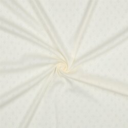 Feinstrickjersey "Vera" Lochmuster - creme