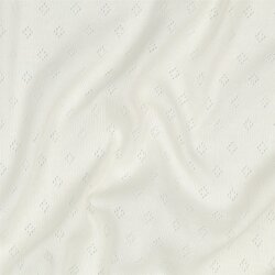 Feinstrickjersey "Vera" Lochmuster - creme