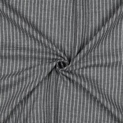 Musselin Gestreift - dunkelgrau