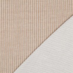 Musselin Gestreift - taupe