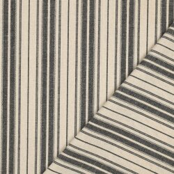 Leinen Viskose STRIPES - NATURAL / schwarz