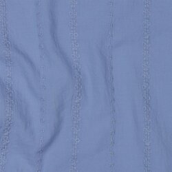 Baumwoll Voile Bestickt Streifen - lavendelblau