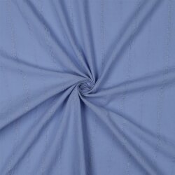 Baumwollvoile Bestickt Streifen - lavendelblau