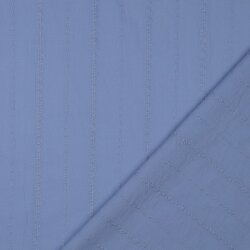 Baumwollvoile Bestickt Streifen - lavendelblau
