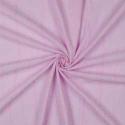 Baumwollvoile Bestickt STRIPES - LILAC