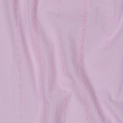 Baumwollvoile Bestickt STRIPES - LILAC