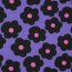 Feine Baumwollpopeline BIG FLOWER NERIDA HANSEN - PURPLE