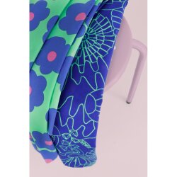 Feine Baumwollpopeline BIG FLOWER NERIDA HANSEN - MOSS GREEN