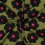 Feine Baumwollpopeline BIG FLOWER NERIDA HANSEN - MOSS GREEN
