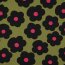 Feine Baumwollpopeline BIG FLOWER NERIDA HANSEN - MOSS GREEN