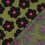 Feine Baumwollpopeline BIG FLOWER NERIDA HANSEN - MOSS GREEN