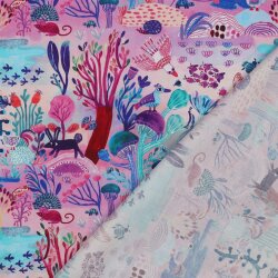 Feine Baumwollpopeline Digital SUNSHINE NERIDA HANSEN - LAVENDER