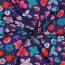 Feine Baumwollpopeline Digital MEADOW FLOWER NERIDA HANSEN - DARK PURPLE