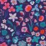 Feine Baumwollpopeline Digital MEADOW FLOWER NERIDA HANSEN - DARK PURPLE