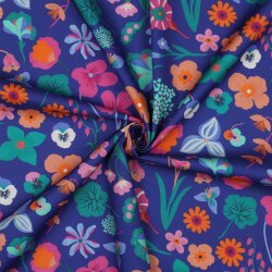 Feine Baumwollpopeline Digital MEADOW FLOWER NERIDA...