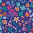 Feine Baumwollpopeline Digital MEADOW FLOWER NERIDA HANSEN - ROYAL BLUE