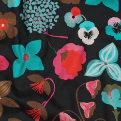 Feine Baumwollpopeline Digital MEADOW FLOWER NERIDA...