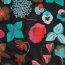 Feine Baumwollpopeline Digital MEADOW FLOWER NERIDA HANSEN - JET schwarz