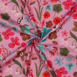 Feine Baumwollpopeline Digital MEADOW FLOWER NERIDA...