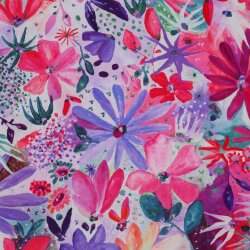 Viskose Lenzing 100% EcoVera™ Digital Blumentreff | Nerida Hansen - pink