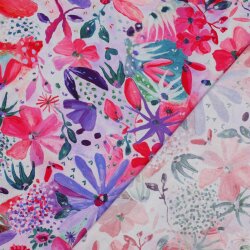 Viskose Lenzing 100% EcoVera™ Digital Blumentreff | Nerida Hansen - pink