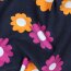 Feincord Blumen - dunkelblau