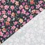 Feincord Digital Blumen - dunkelblau