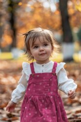 Feincord Herzen - fuchsia