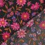 Baumwollvoile Blumen - schwarz
