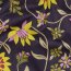 Baumwoll Voile Blumen - DARK PURPLE