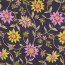 Baumwoll Voile Blumen - DARK PURPLE