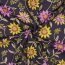 Baumwollvoile Blumen - DARK PURPLE