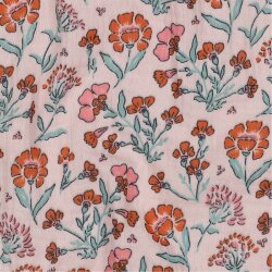 Musselin schöne Blumen - hellrosa