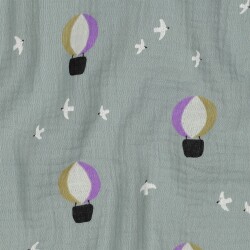 Musselin Heissluftballons - nilblau