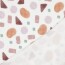 Waffelpiqué Digital geometrische Formen - weiss/pink