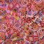 Baumwoll Voile Digital wilde Kunst - ocker/rot