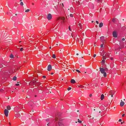 Baumwoll Voile Digital Blumen - PINK