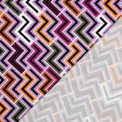 Viskose Jersey buntes Zick-Zack - helllila