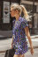 Viskose Jersey buntes Zick-Zack - lavendelblau