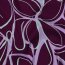 Viskose Jersey Blumenzeichnung  - aubergine