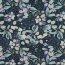 Viskose Popeline STRETCH Digital Blumen - PETROL