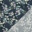Viskose Popeline STRETCH Digital Blumen - PETROL