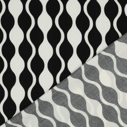 Viskose Lenzing 100% EcoVera™ Ketten - schwarz/creme
