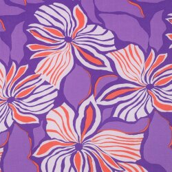 Viskose Lenzing 100% EcoVera™ Blumen - lavendel