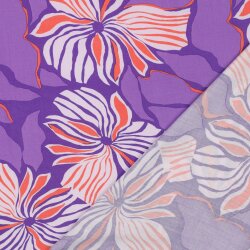 Viskose Lenzing 100% EcoVera™ Blumen - lavendel