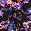 Viskose Lenzing 100% EcoVera™ grosse Blüten - schwarz