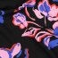 Viskose Lenzing 100% EcoVera™ grosse Blüten - schwarz