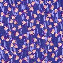 Viskosestoff FOIL Blumen - COBALT