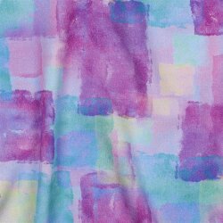 Viskose Jersey Digital Aquarellpunkte - blau/lila